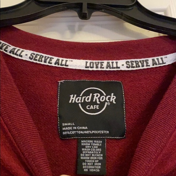 Hard Rock Cafe Orlando Maroon Crew Neck - Picture 4 of 4